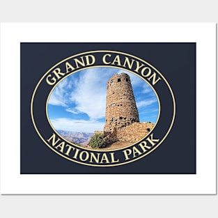 Desert View Historic Watchtower at Grand Canyon National Park in Arizona Posters and Art